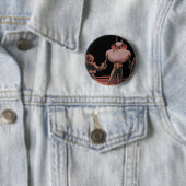 wetenschapscultuur Astronaut Shake Hand Alien Ronde Button 5,7 Cm (In situ)