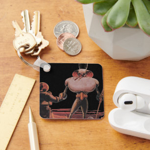 wetenschapscultuur Astronaut Shake Hand Alien Sleutelhanger