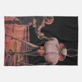  wetenschapscultuur Astronaut Shake Hand Alien Theedoek (Horizontaal)