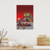  wetenschapscultuur Giant Centipede Insect War Poster (Keuken)