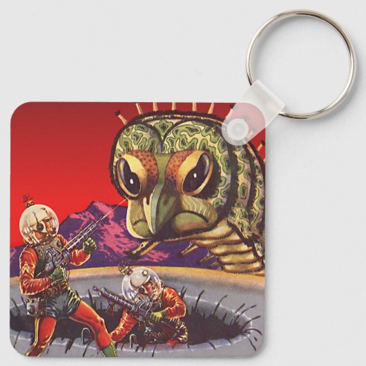  wetenschapscultuur Giant Centipede Insect War Sleutelhanger (Achterkant)