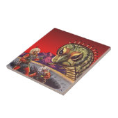  wetenschapscultuur Giant Centipede Insect War Tegeltje (Zijkant)