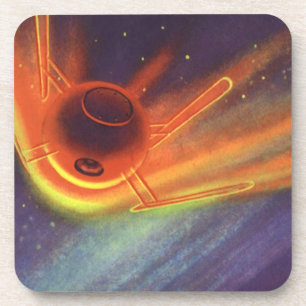 wetenschapscultuur, gloeiende raketten in de ruim bier onderzetter