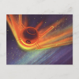  wetenschapscultuur, gloeiende raketten in de ruim briefkaart