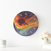  wetenschapscultuur, gloeiende raketten in de ruim grote klok (Huis)