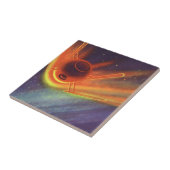  wetenschapscultuur, gloeiende raketten in de ruim tegeltje (Zijkant)