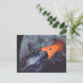  wetenschapscultuur, raketafslag briefkaart (Staand voorkant)