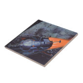  wetenschapscultuur, raketafslag tegeltje (Zijkant)