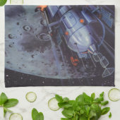  wetenschapscultuur, raketafslag theedoek (Gevouwen)