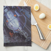  wetenschapscultuur, raketafslag theedoek (Quarter Fold)