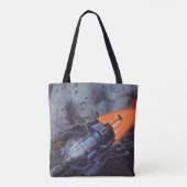 wetenschapscultuur, raketafslag tote bag (Achterkant)