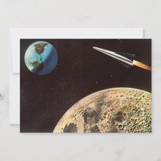  wetenschapscultuur, raketschild over de maan (Voorkant)