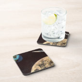  wetenschapscultuur, raketschild over de maan bier onderzetter (Rechterzijde)