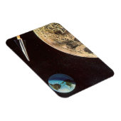  wetenschapscultuur, raketschild over de maan magneet (Rechterzijde)