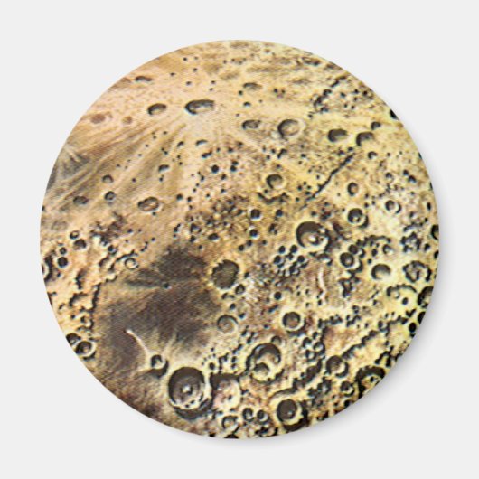  wetenschapscultuur, raketschild over de maan magneet (Voorkant)