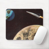  wetenschapscultuur, raketschild over de maan muismat (Met muis)