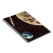  wetenschapscultuur, raketschild over de maan notitieboek (Rechterzijde)