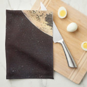  wetenschapscultuur, raketschild over de maan theedoek (Quarter Fold)