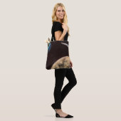  wetenschapscultuur, raketschild over de maan tote bag (Op model)