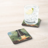 wetenschapscultuur, Rocket Blasting off Earth Bier Onderzetter (Rechterzijde)