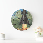  wetenschapscultuur, Rocket Blasting off Earth Grote Klok (Huis)