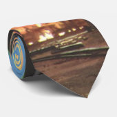  wetenschapscultuur, Rocket Blasting off Earth Stropdas (Opgerold)