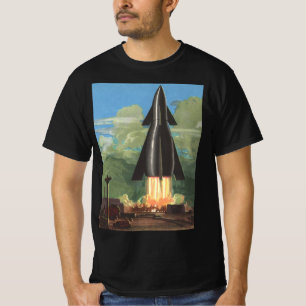  wetenschapscultuur, Rocket Blasting off Earth T-shirt