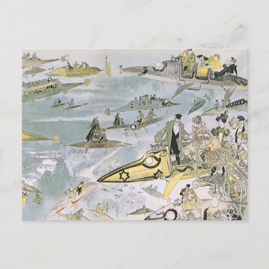  wetenschapscyclus Futuristische auto's, taxi's Briefkaart (Voorkant)