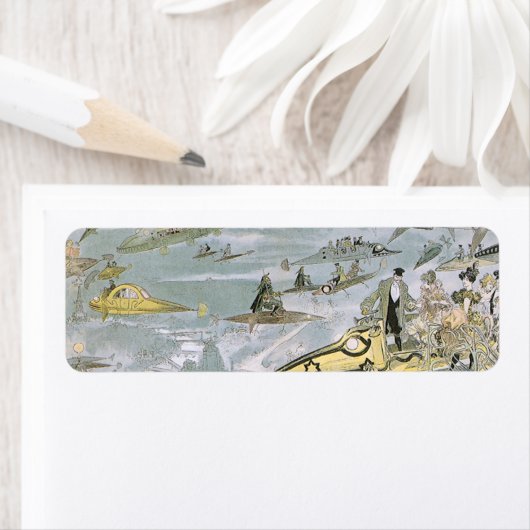  wetenschapscyclus Futuristische auto's, taxi's Etiket (Insitu)