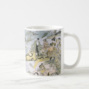 wetenschapscyclus Futuristische auto's, taxi's Koffiemok