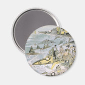  wetenschapscyclus Futuristische auto's, taxi's Magneet (Voorkant / Achterkant)