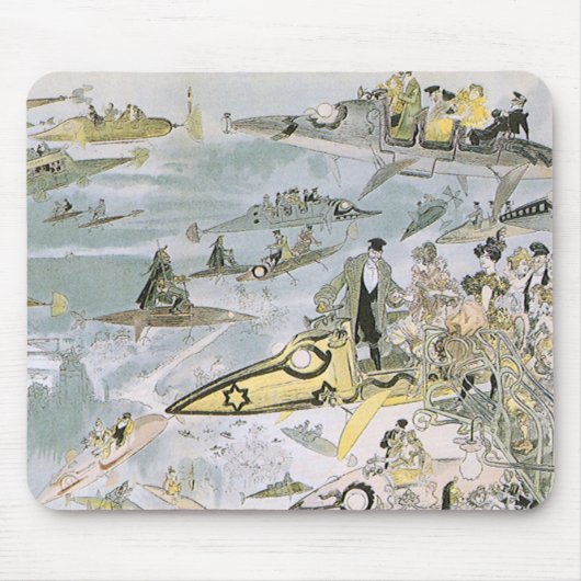  wetenschapscyclus Futuristische auto's, taxi's Muismat (Voorkant)