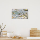  wetenschapscyclus Futuristische auto's, taxi's Poster (Keuken)