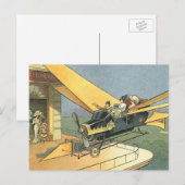 wetenschapscyclus Steampunk Converteerbare auto Briefkaart (Voorkant / Achterkant)