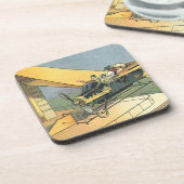 wetenschapscyclus Steampunk Converteerbare auto Drankjes Onderzetter (Linkerzijde)