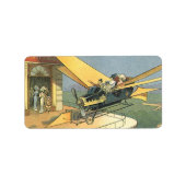  wetenschapscyclus Steampunk Converteerbare auto Etiket (Voorkant)