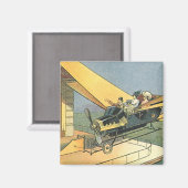  wetenschapscyclus Steampunk Converteerbare auto Magneet (Voorkant / Achterkant)