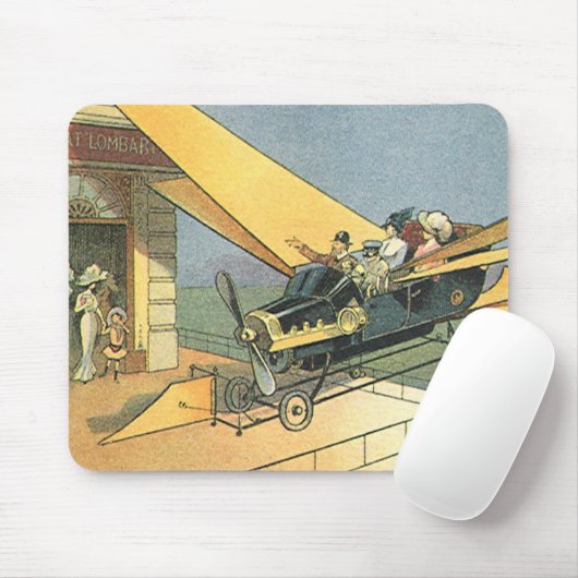 wetenschapscyclus Steampunk Converteerbare auto Muismat (Met muis)