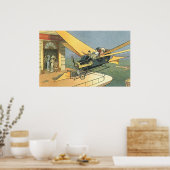  wetenschapscyclus Steampunk Converteerbare auto Poster (Keuken)