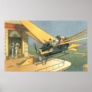  wetenschapscyclus Steampunk Converteerbare auto Poster