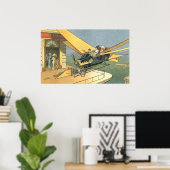  wetenschapscyclus Steampunk Converteerbare auto Poster (Thuiskantoor)