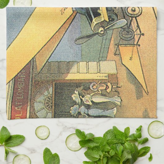 wetenschapscyclus Steampunk Converteerbare auto Theedoek (Gevouwen)