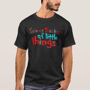Wetenschapsdocent Kleine Dingen Lezen School Leer T-shirt
