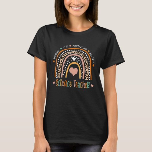 Wetenschapsdocent Rainbow terug naar school waarde T-shirt (Voorkant)