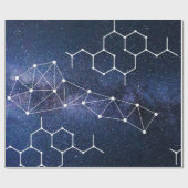 Wetenschapsdocent scheikunde professor Navy Blue Cadeaupapier (Vlak)