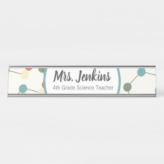 Wetenschapsdocenten Laboratorium Lab Desk Name Bor Bureau Naambordje (Voorkant)