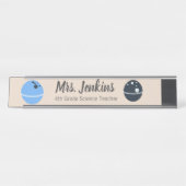 Wetenschapsdocenten Laboratorium Lab Moon Bureau Naambordje (Voorkant)