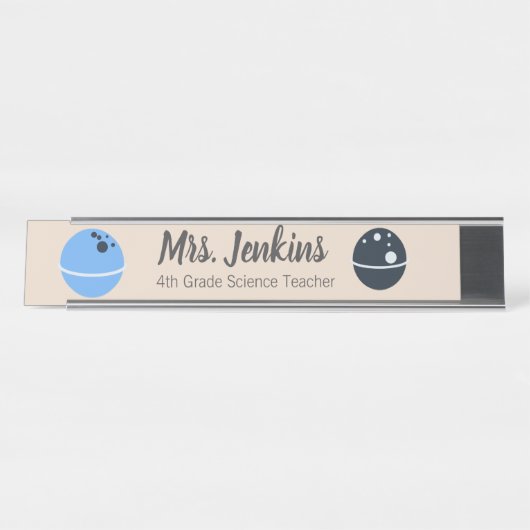 Wetenschapsdocenten Laboratorium Lab Moon Bureau Naambordje (Voorkant)