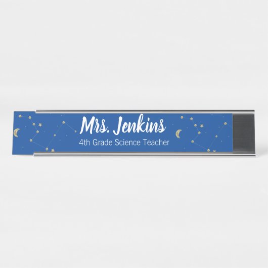 Wetenschapsdocenten Laboratorium Lab Moon Constell Bureau Naambordje (Voorkant)