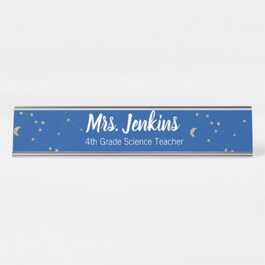 Wetenschapsdocenten Laboratorium Lab Moon Constell Bureau Naambordje (Voorkant)
